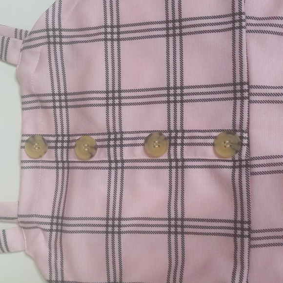 Forever 21 Girls Pink Plaid Skater Dress - Picture 4 of 5
